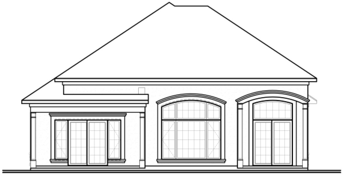 Rear Elevation for House Plan #149423