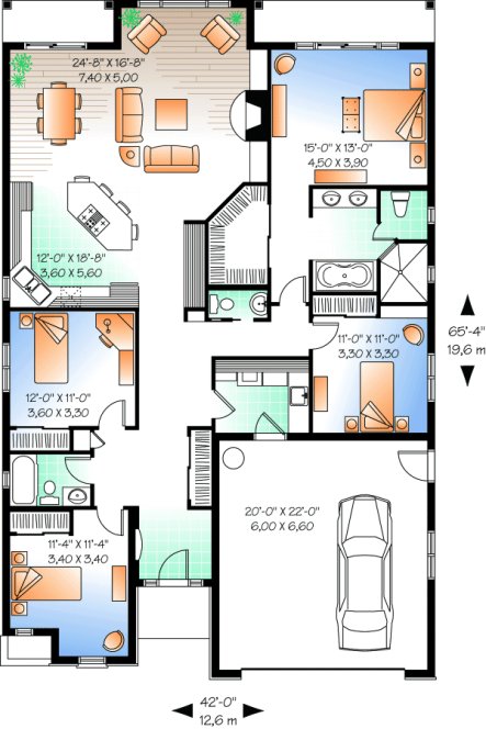 Main Floor Plan for House Plan #149423