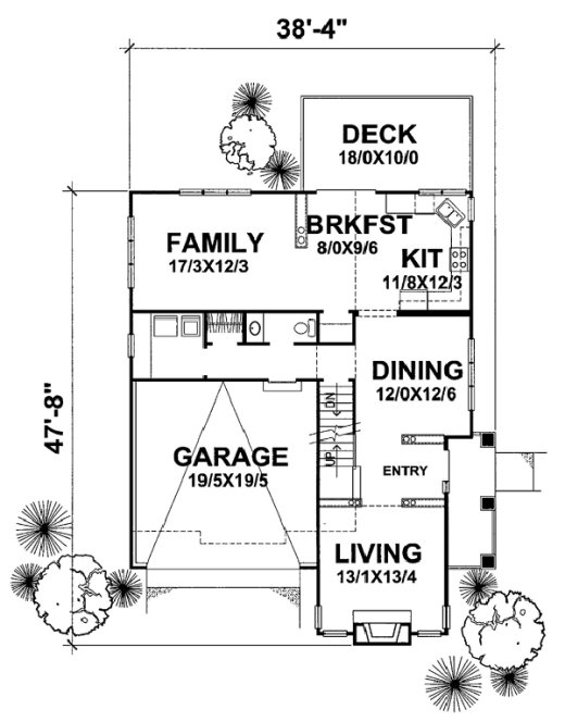 Main Floor Plan for House Plan #296301