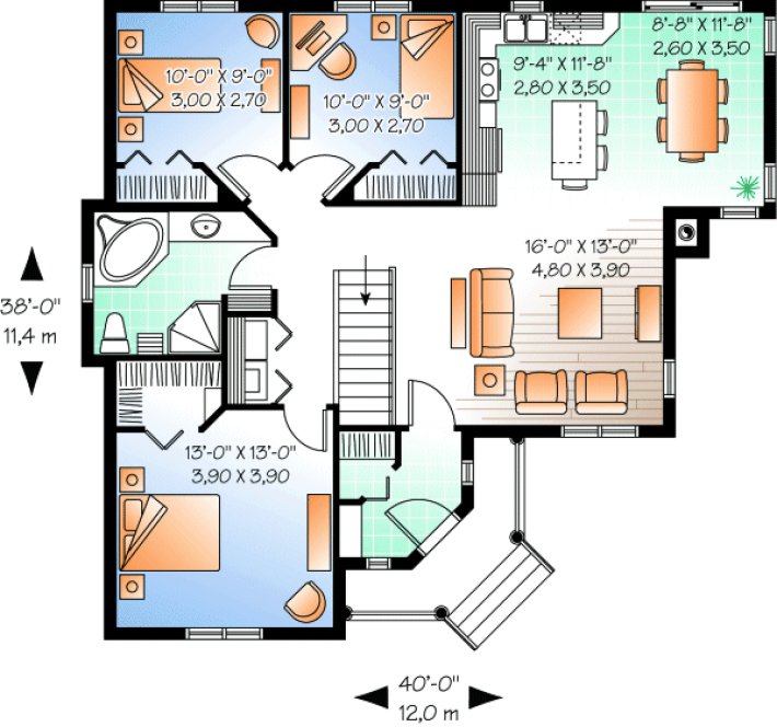 Main Floor Plan for House Plan #143313