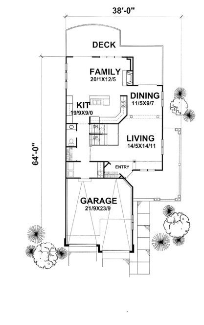Main Floor Plan for House Plan #297301