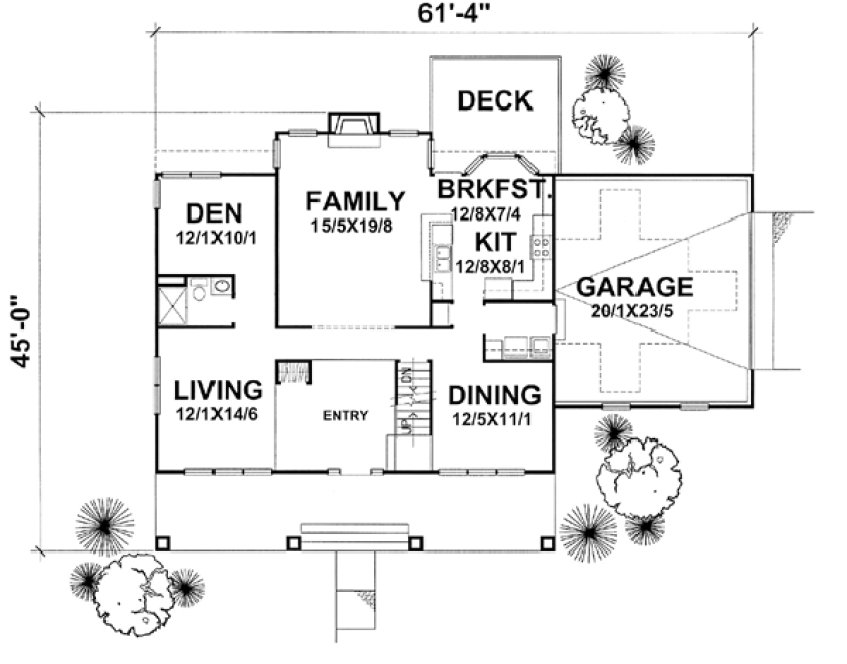 Main Floor Plan for House Plan #298301