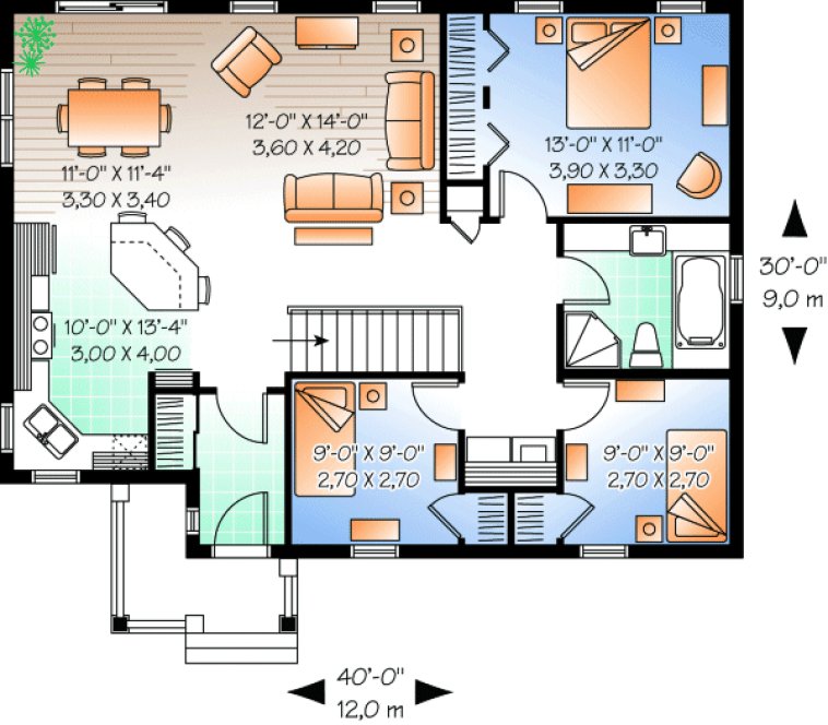 Main Floor Plan for House Plan #141313
