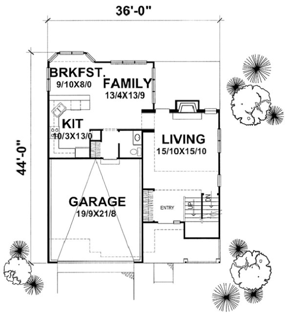 Main Floor Plan for House Plan #292401