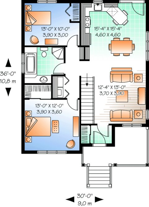 Main Floor Plan for House Plan #146213
