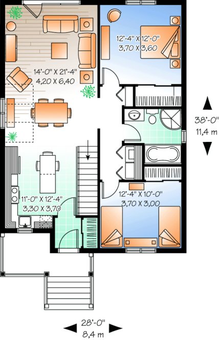 Main Floor Plan for House Plan #145213