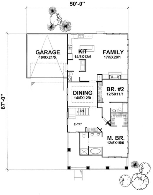 Main Floor Plan for House Plan #296401