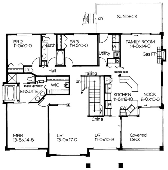 Main Floor Plan for House Plan #201500