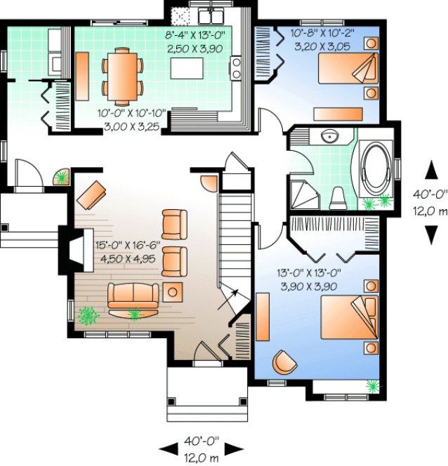 Main Floor Plan for House Plan #146113