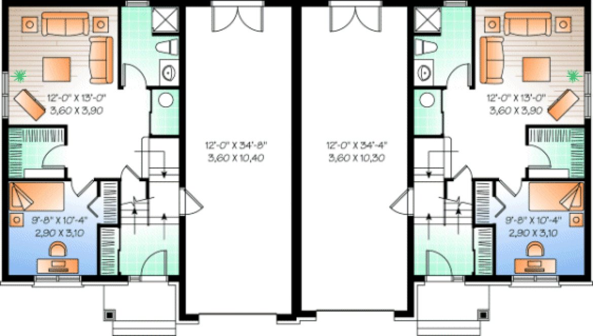Basement Plan for House Plan #145503