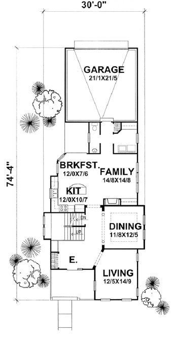 Main Floor Plan for House Plan #298401