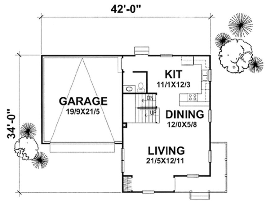 Main Floor Plan for House Plan #290501