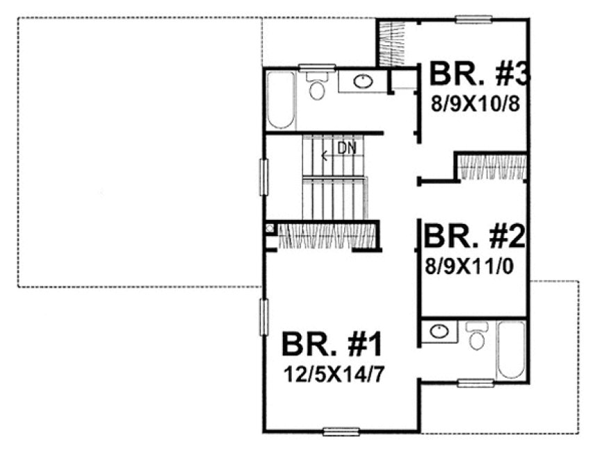 Second Floor Plan for House Plan #290501