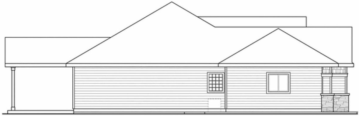 Left Elevation for House Plan #346132