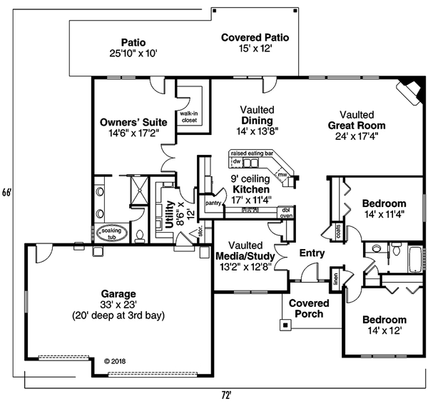 Main Floor Plan for House Plan #346132