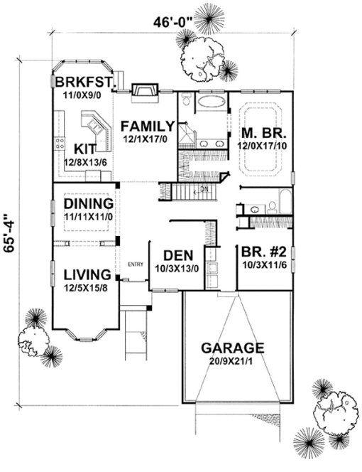 Main Floor Plan for House Plan #293501