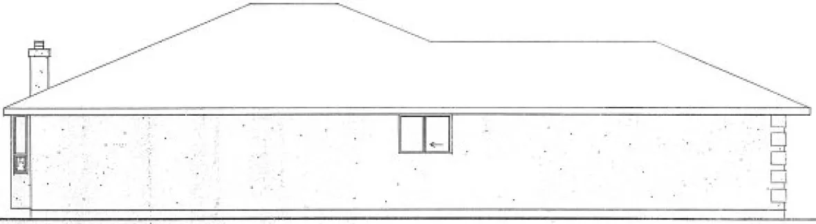Left Elevation for House Plan #202005