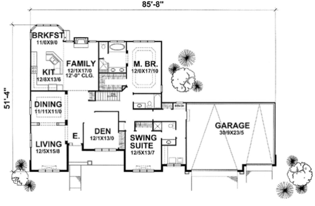 Main Floor Plan for House Plan #294501