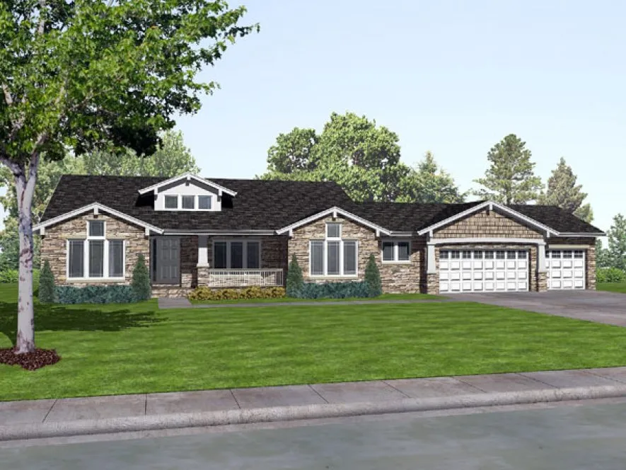 Full Rendering for House Plan #294501