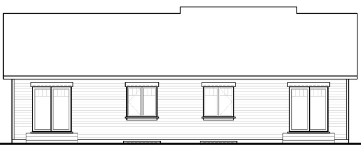 Rear Elevation for House Plan #140503