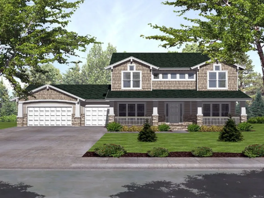 Full Rendering for House Plan #295501