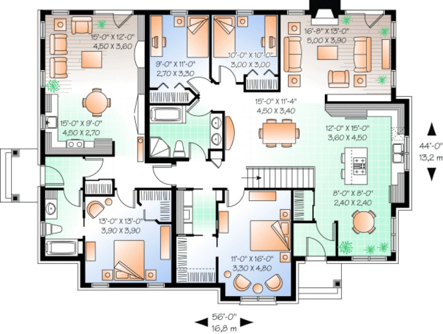 Main Floor Plan for House Plan #143403