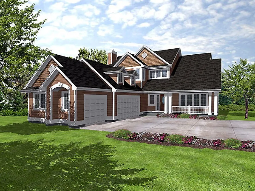 Full Rendering for House Plan #293002
