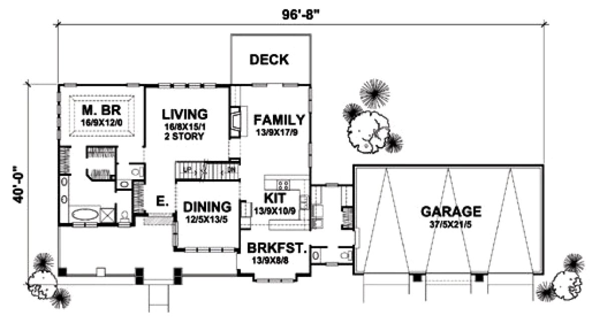 Main Floor Plan for House Plan #292002