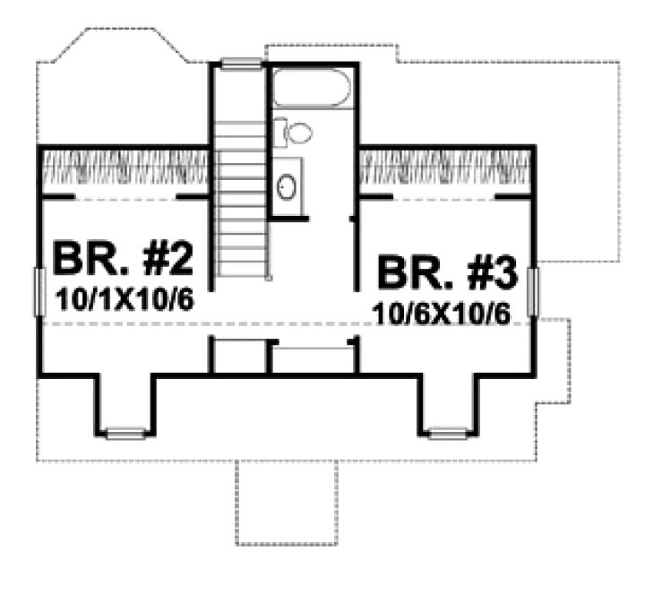 Second Floor Plan for House Plan #294002