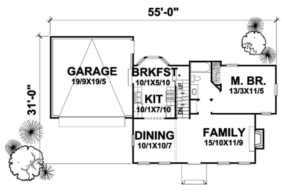 Main Floor Plan for House Plan #295002