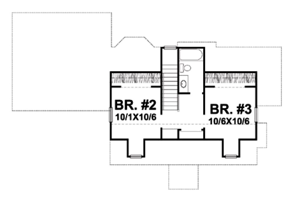 Second Floor Plan for House Plan #295002