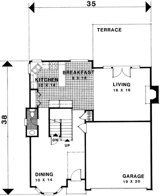 Main Floor Plan for House Plan #274002