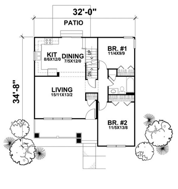 Main Floor Plan for House Plan #299622