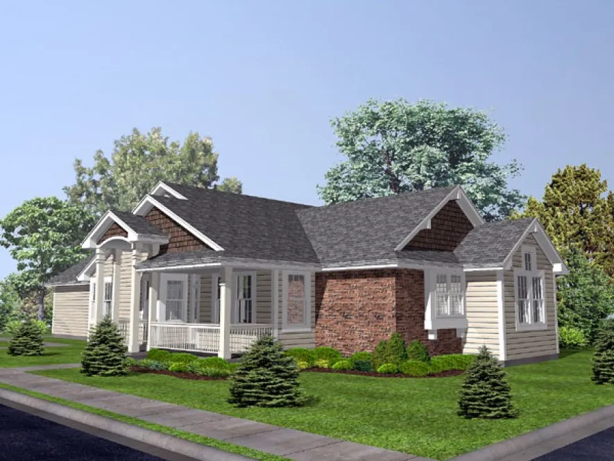 Full Rendering for House Plan #291102