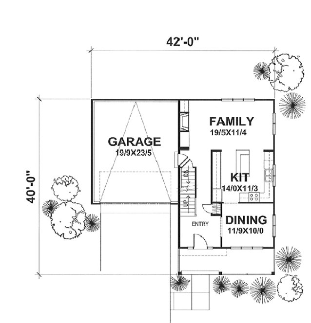 Main Floor Plan for House Plan #295102