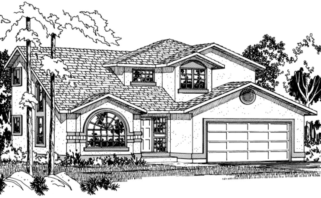 Full Rendering for House Plan #202007