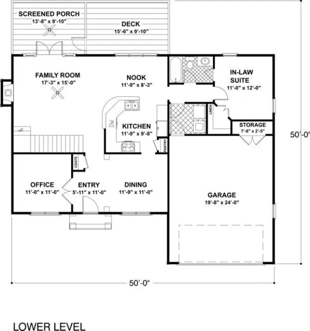 Main Floor Plan for House Plan #272202