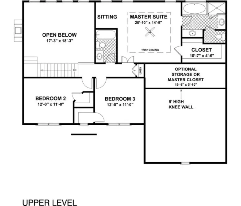 Second Floor Plan for House Plan #272202