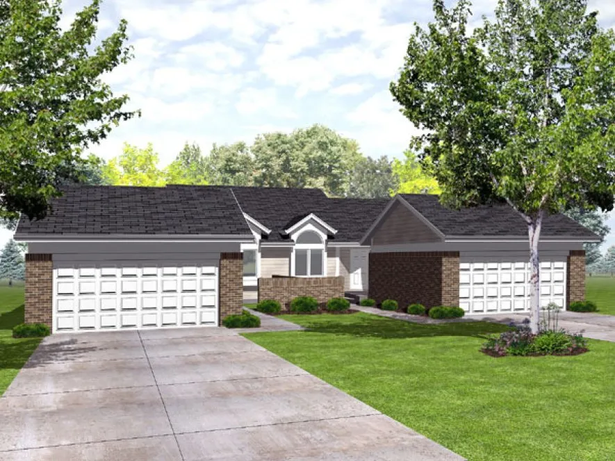 Full Rendering for House Plan #299102