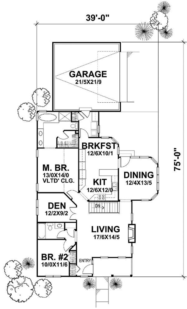 Main Floor Plan for House Plan #296102