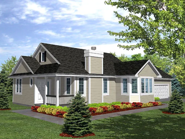 Full Rendering for House Plan #296102