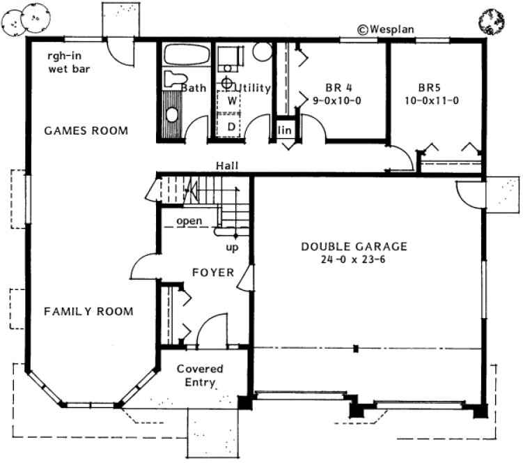 Basement Plan for House Plan #202010