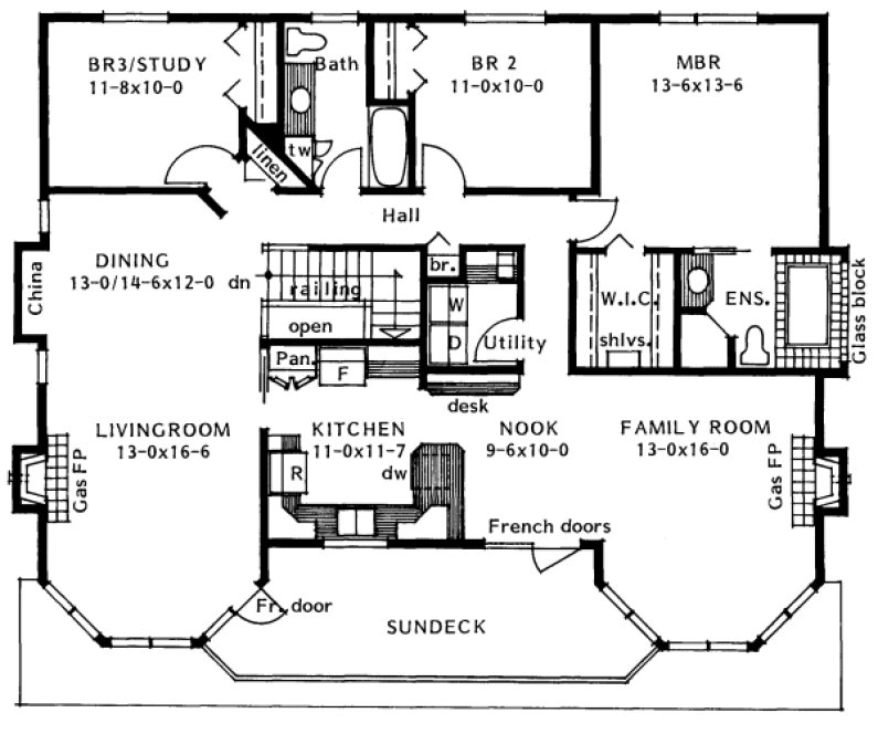 Main Floor Plan for House Plan #202010