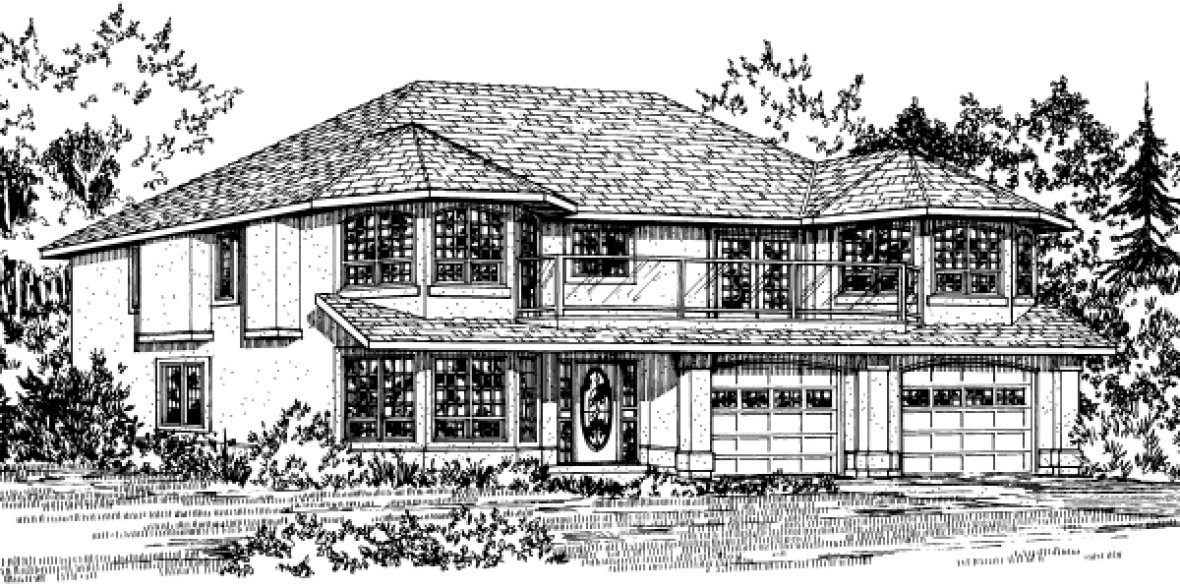 Full Rendering for House Plan #202010