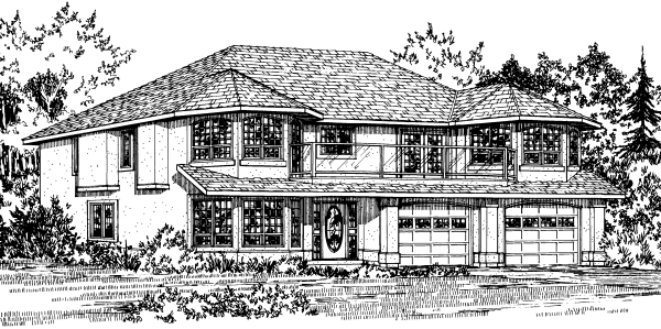 Full Rendering for House Plan #202010