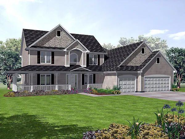 Full Rendering for House Plan #292102