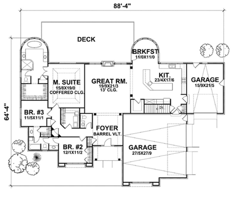Main Floor Plan for House Plan #293202