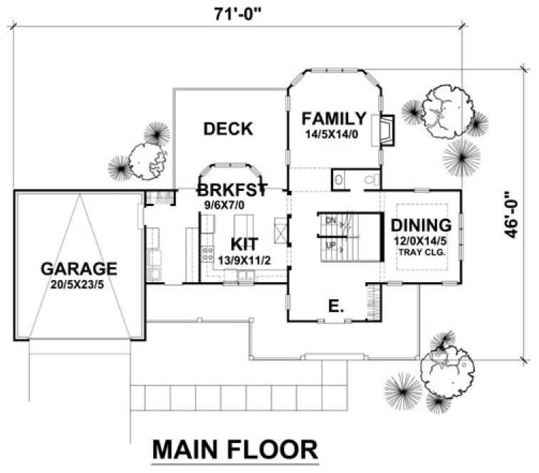Main Floor Plan for House Plan #295222