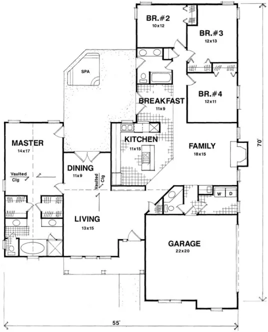 Main Floor Plan for House Plan #272112
