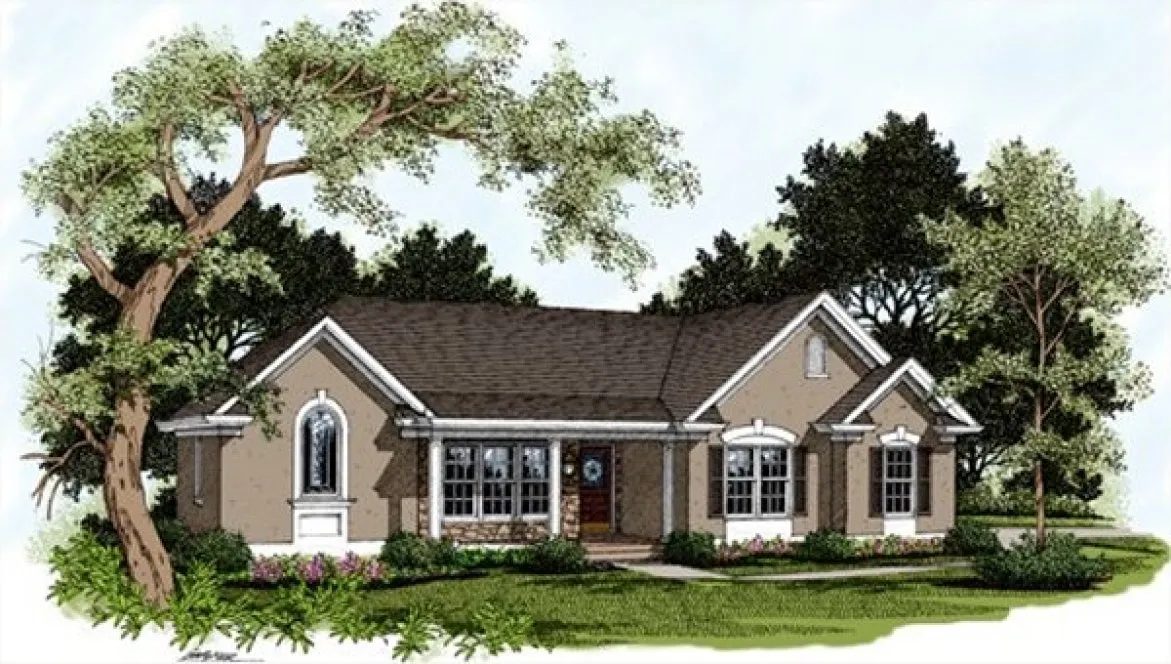 Full Rendering for House Plan #272112